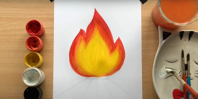 Tegninger til 9. maj: mal flammen