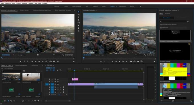 Adobe Premiere Pro: vælg den rigtige titelskabelon