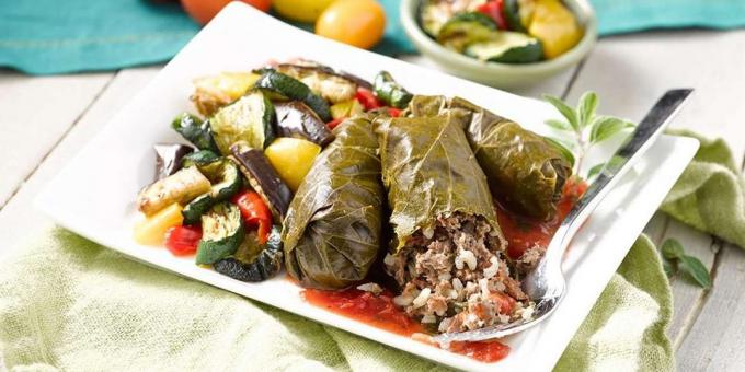 Dolma med lam og får hale fedt