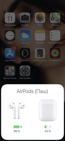 AirPods: cover charge og hovedtelefon