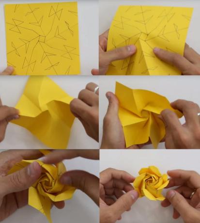Hvordan man laver et papir rose Kawasaki