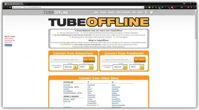 Sådan downloader videoer uden programmering: TubeOffline
