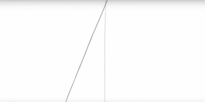 Hvordan man tegner en femspidset stjerne: tilføj en linje i en vinkel