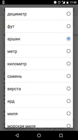 "Yandex": tilgængelige værdier
