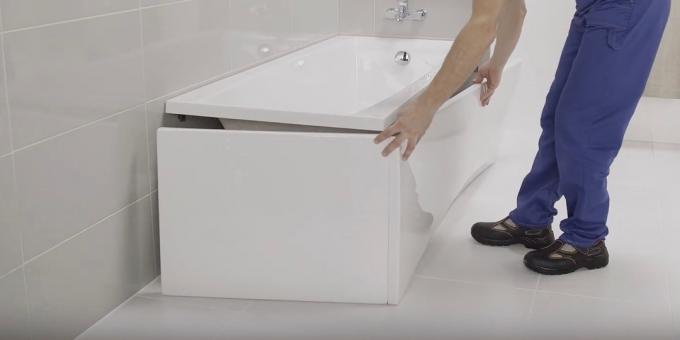 Installation af bad med sine hænder: Tilpas skærm