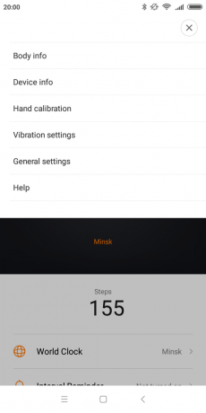 Xiaomi Mijia SmartWatch: Indstillinger