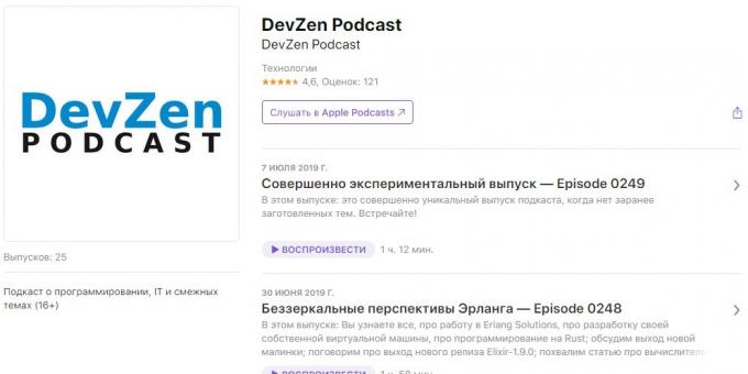 Podcasts om teknologi: DevZen