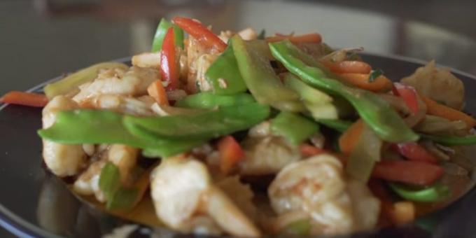 Sådan koger rejer: Grøntsager i kinesisk rejer