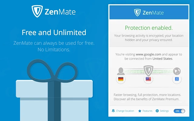 Gratis VPN til Chrome: ZenMate VPN