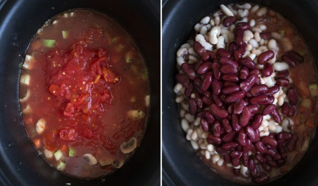  Sådan laver du en bønnegryder: Tilsæt en vegetabilsk plade med tomater i din egen juice