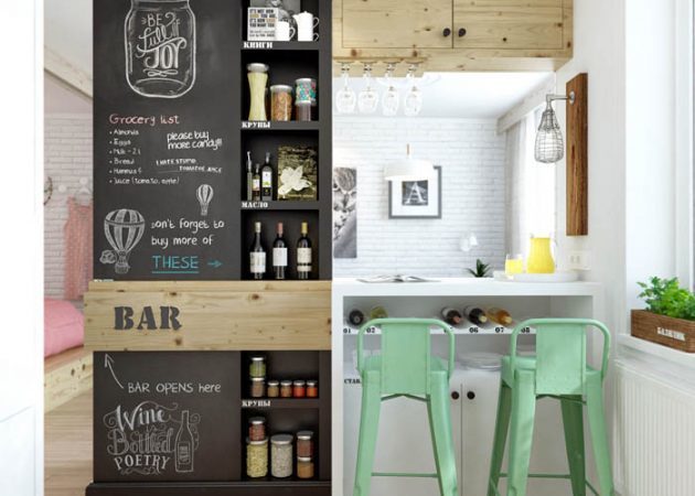 Lille køkken design: tabeller, fotos