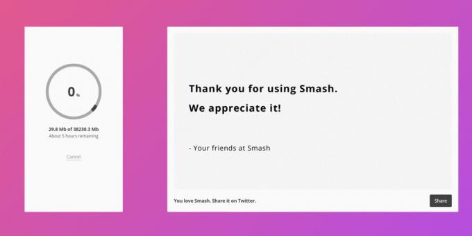 Smash gratis service sender store filer: der er også en betalt version