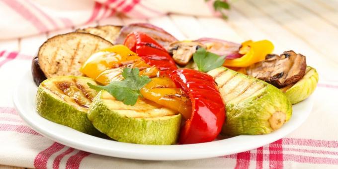 Hvad at lave mad udendørs, med undtagelse af kød: grillede grøntsager