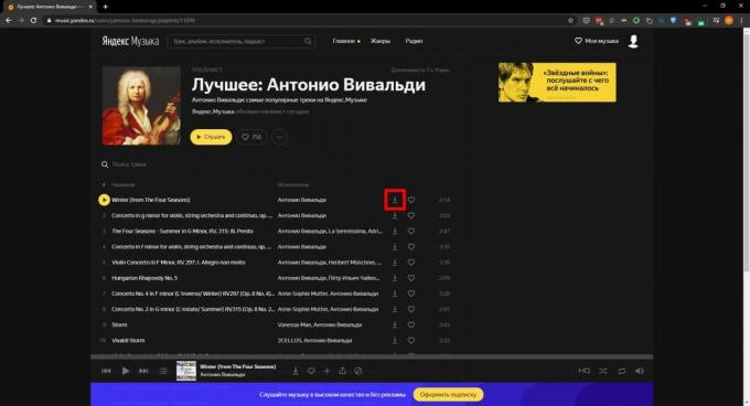 Download musik fra Yandex. Musik ": Skyload