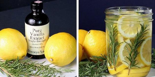 naturlige smagsstoffer til hjemmet: Smagen af ​​citron, rosmarin og vanilje