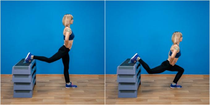 Hvordan at tabe sig ved 5 kg: Split squats på ét ben
