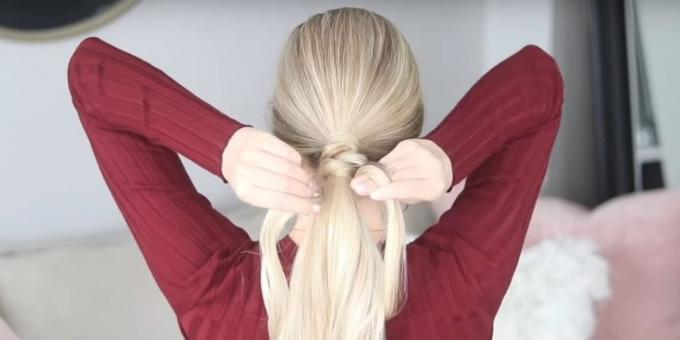 Frisurer til langt hår: binde en knude