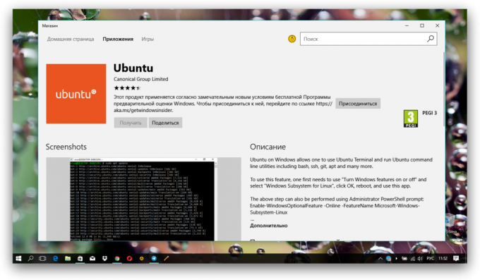 Ubuntu i Windows Store