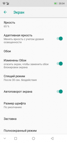 Smartphone Oversigt Ulefone X: Skærmindstillinger