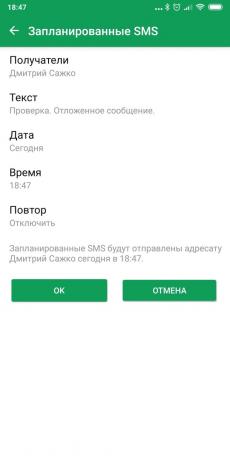 Planlægning SMS til Android: Chomp sms