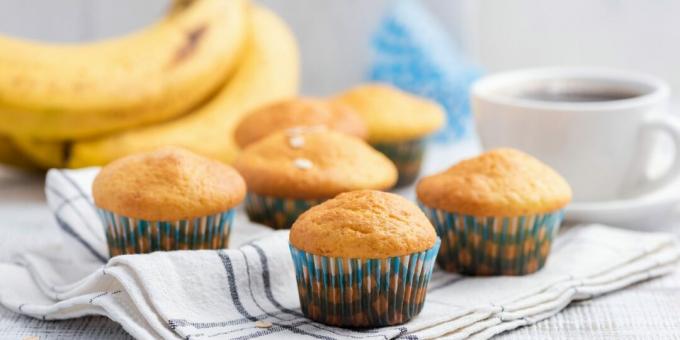 Banan cupcakes med creme fraiche: en simpel opskrift