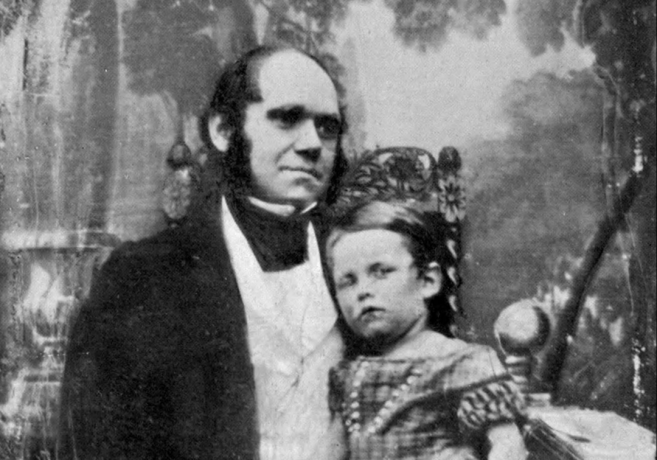 Charles Darwin og hans søn