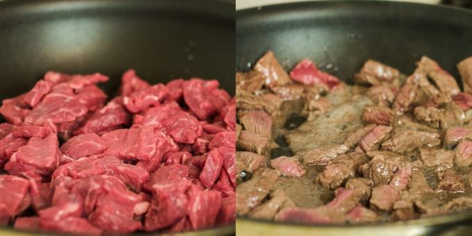 Steg kødet og koge 20 minutter